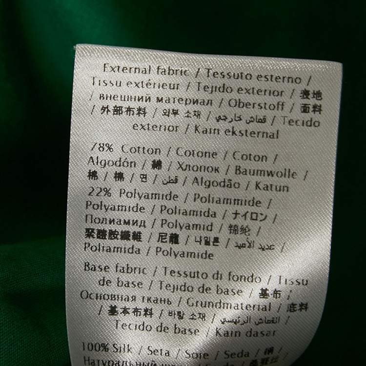 Pre Owned Valentino Green Patterned Knit Strappy Mini Dress S