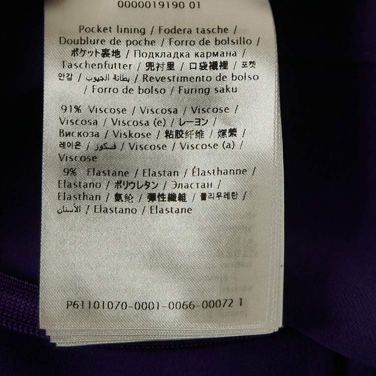 Pre Owned Valentino Purple Silk Cape Mini Dress S