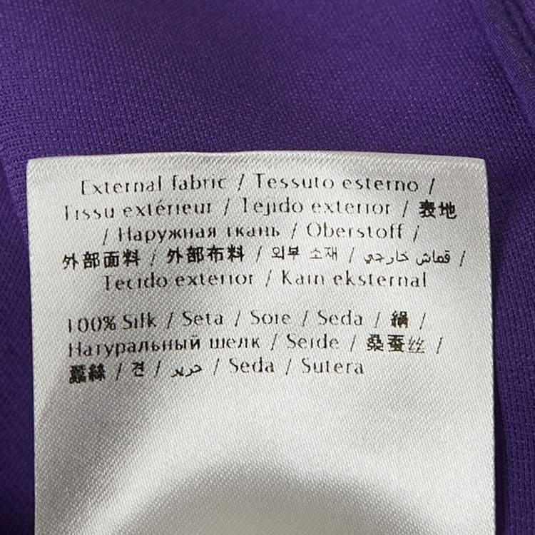 Pre Owned Valentino Purple Silk Cape Mini Dress S