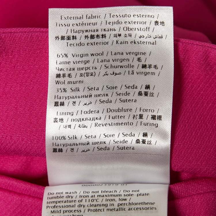 Pre Owned Valentino Pink Wool Rockstud Single Breasted Blazer S