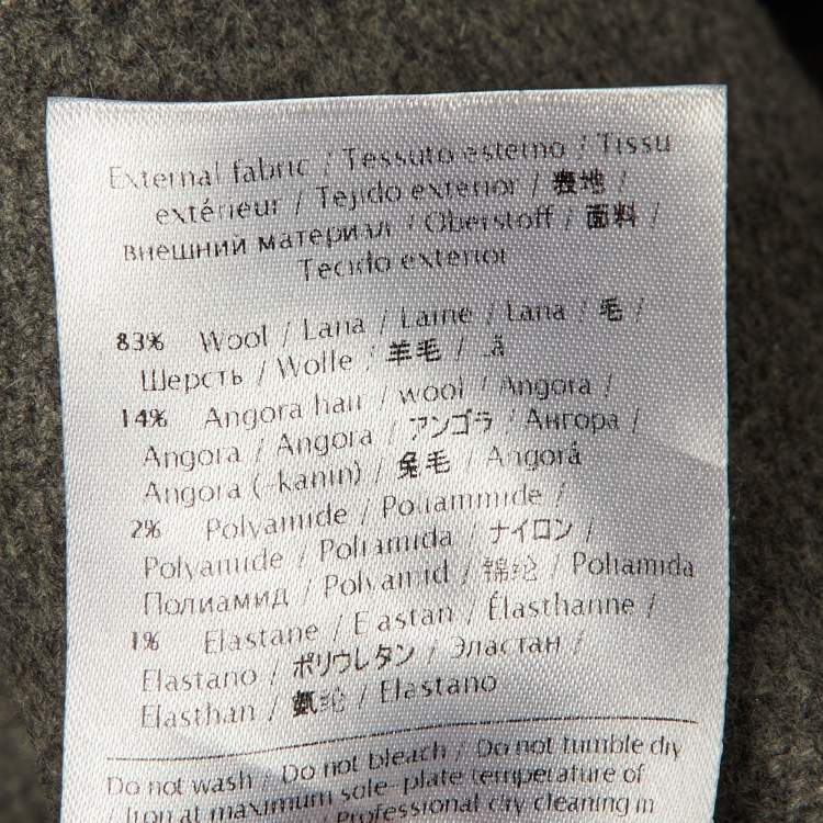 Pre Owned Valentino Grey Wool Cape S