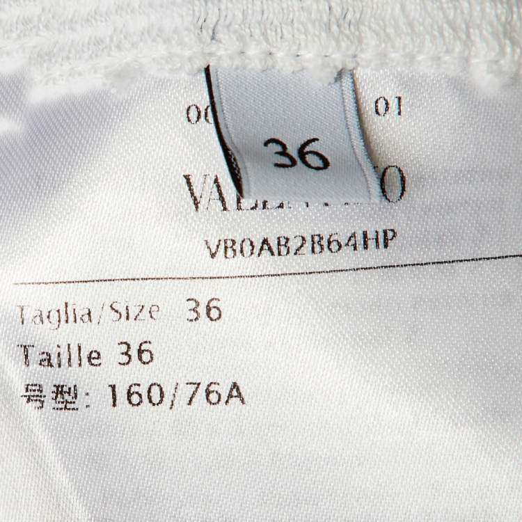 Pre Owned Valentino White Lace Button Front Oversized Shirt XS