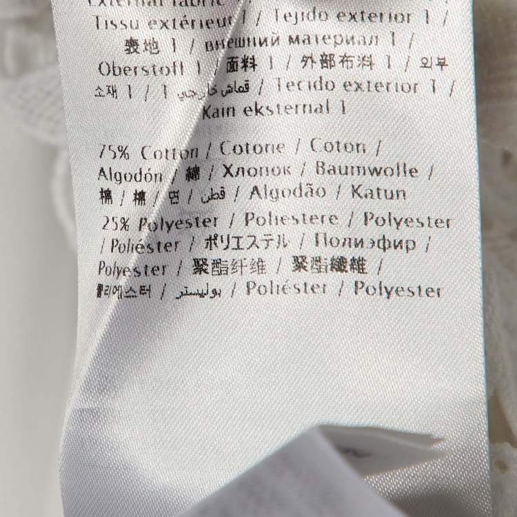 Pre Owned Valentino White Lace Button Front Oversized Shirt XS