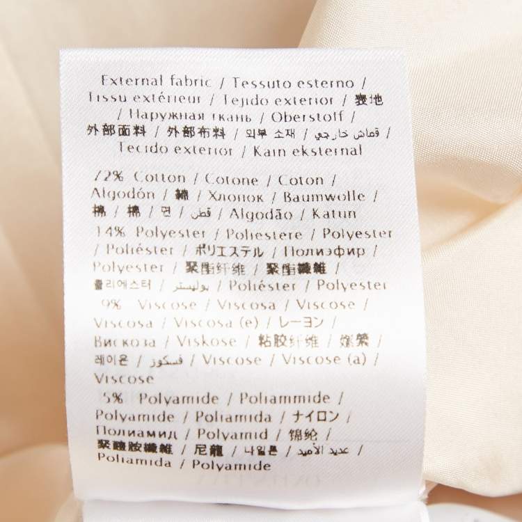 Pre Owned Valentino Off-White Sequin Tweed Button Detail Mini Dress L