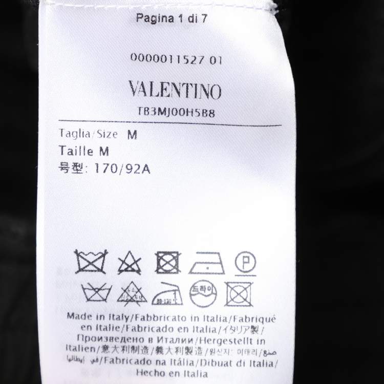 Pre Owned Valentino Black Polyester Pleated Midi Dress M