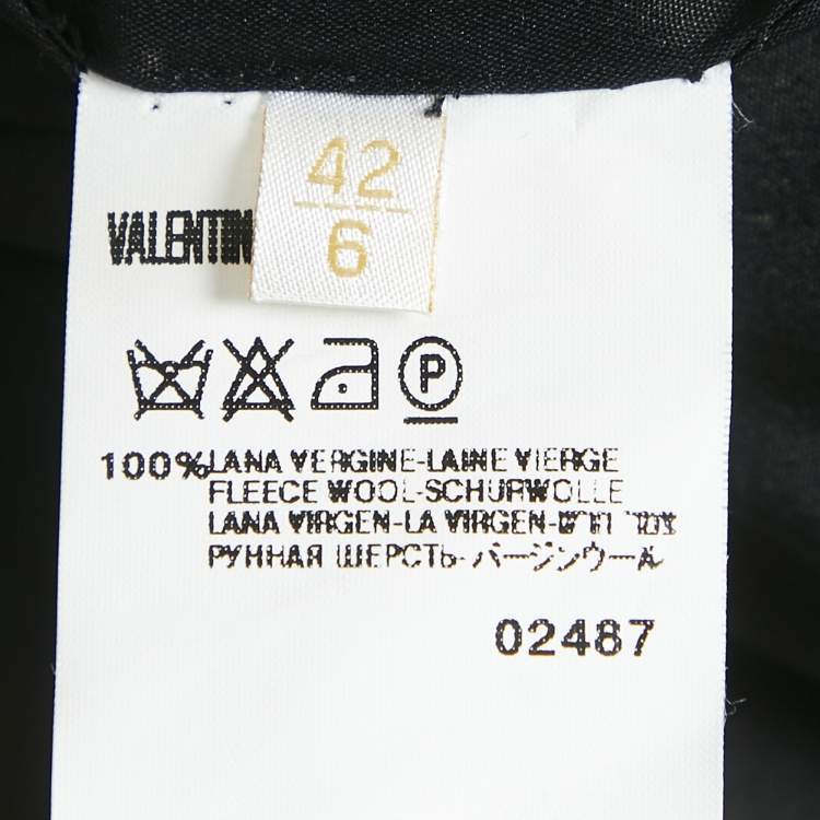 Pre Owned Valentino Black Wool Tailored Suit M