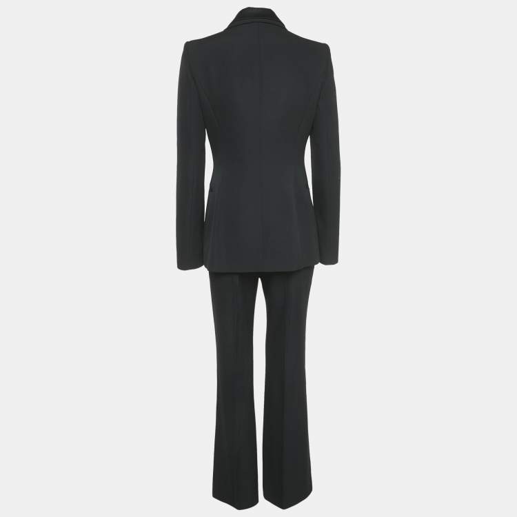 Pre Owned Valentino Black Wool Tailored Suit M
