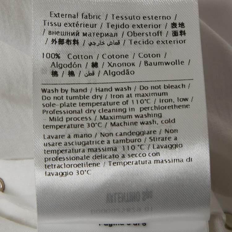 Pre Owned Valentino White Rockstud Detail Jersey T-Shirt XS