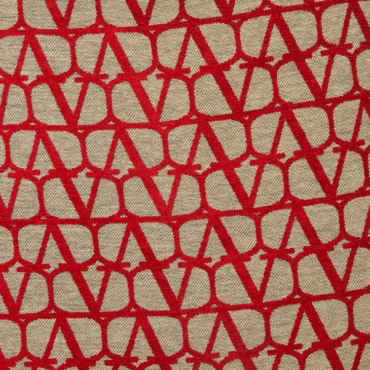 Pre Owned Valentino Red Monogram Jacquard Skorts S