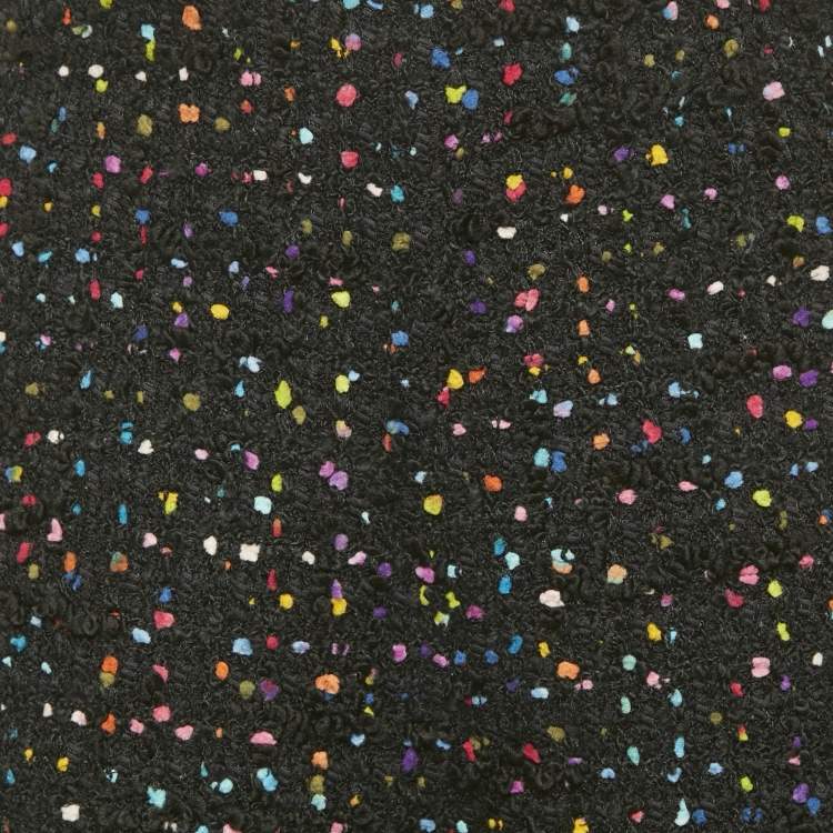 Pre Owned Valentino Black Speckled Tweed Shorts S