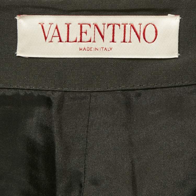 Pre Owned Valentino Black Speckled Tweed Shorts S