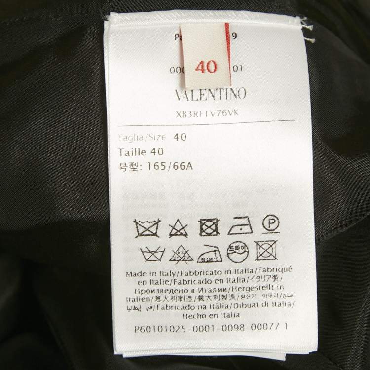 Pre Owned Valentino Black Speckled Tweed Shorts S