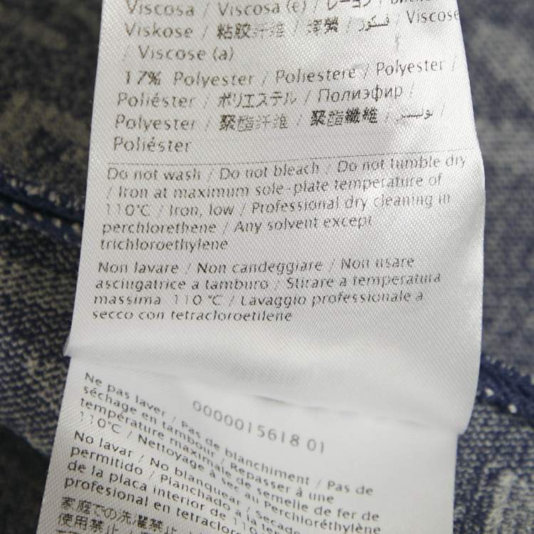 Pre Owned Valentino Blue Logo Jacquard Knit Mini Dress S