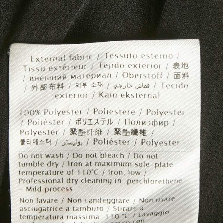 Pre Owned Valentino Black Crepe Pleated Midi Skirt M