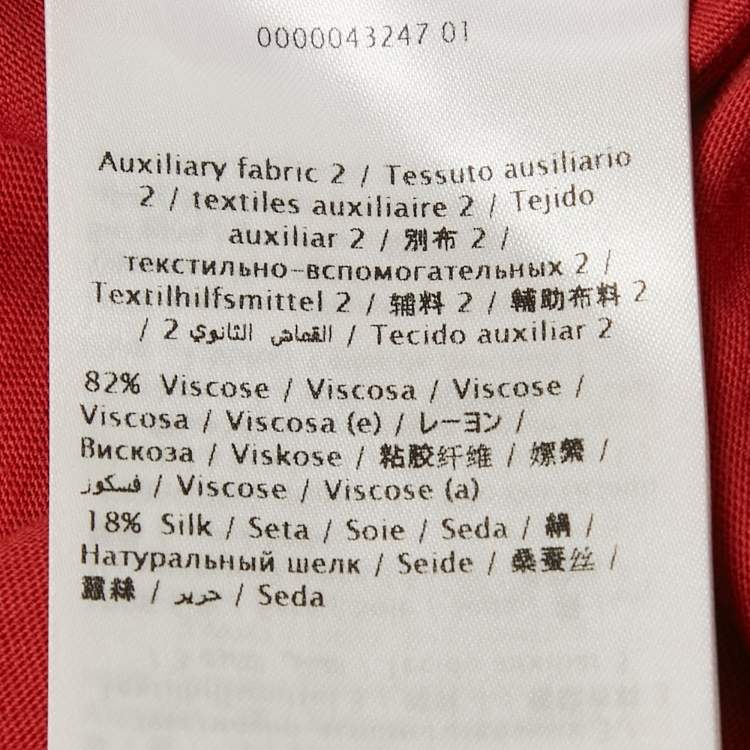 Pre Owned Valentino Red Cotton Butterfly Appliqued T-Shirt S 