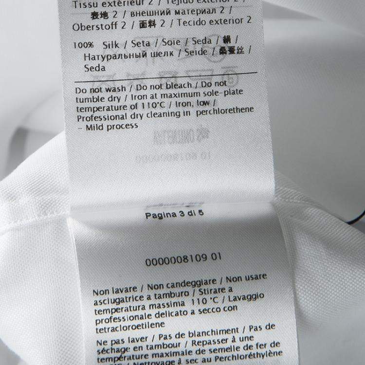 Pre Owned Valentino White Cotton Sheer Yoke Detail Short Sleeve Shirt S