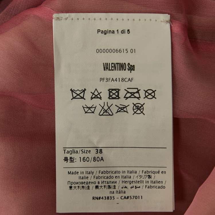 Pre Owned Valentino Vintage Pink Fur Mid-Length Coat S