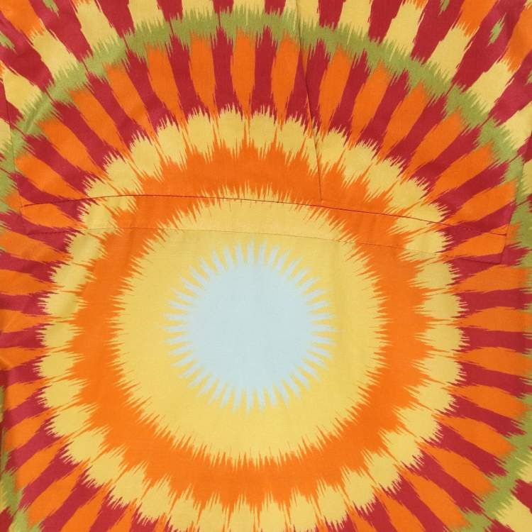 Pre Owned Valentino Multicolor Printed Silk Blend Dress S