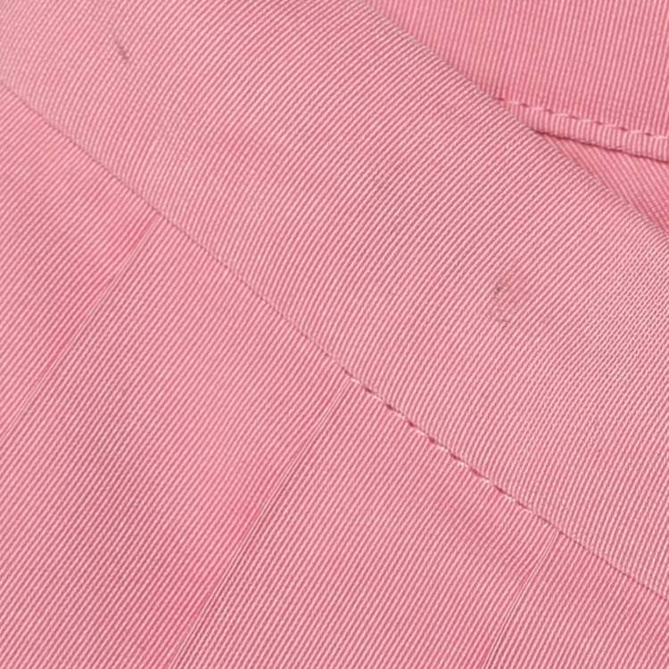 Pre Owned Valentino Pink Cotton Blend Pleated Skirt S