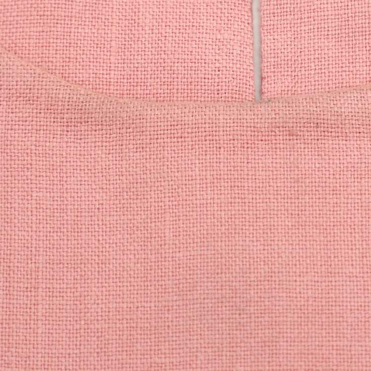 Pre Owned Valentino Pink Linen Sleeveless Top S