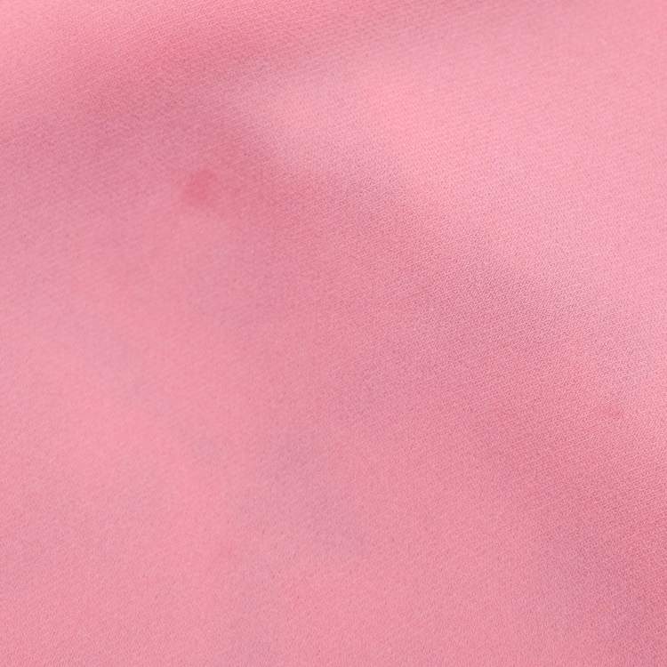 Pre Owned Valentino Pink Silk Lace Neck Tie Blouse S