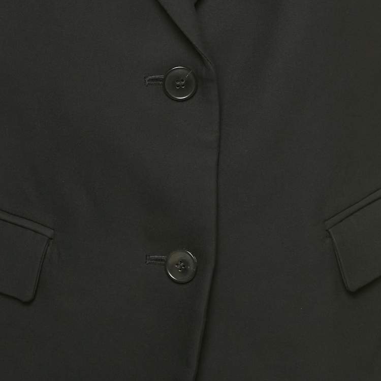 Pre Owned Valentino Black Silk Blend Single Breasted Blazer M