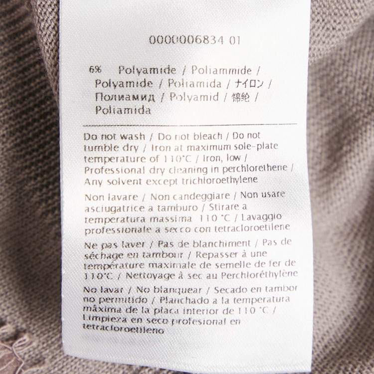 Pre Owned Valentino Mauve Lace and Knit V-Neck Sweater Dress S