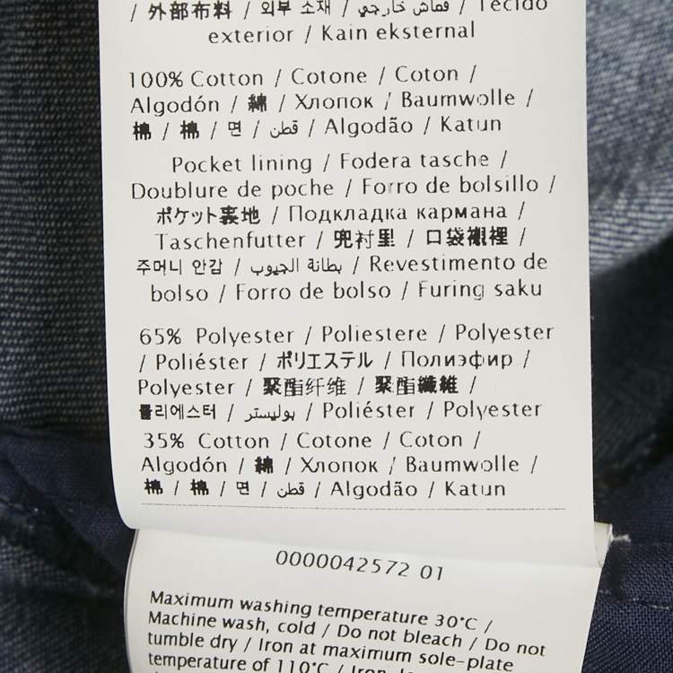 Pre Owned Valentino Blue Denim V Detail Mini Shift Dress S