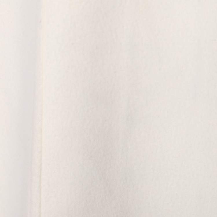 Pre Owned Valentino Cream Wool Blend Trench Coat S