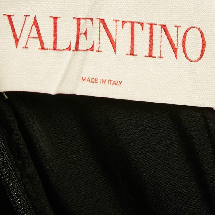 Pre Owned Valentino Black Wool Blend Cut-Out Sleeveless Mini Dress S