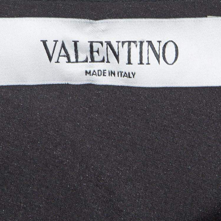 مملوكة مسبقًا Valentino Black Short Sleeve Oversized Blouse M