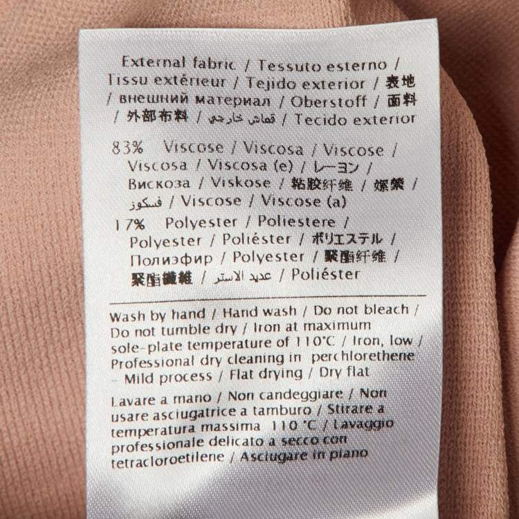 Pre Owned Valentino Pink Jersey Off-The-Shoulder Flared Dress L
