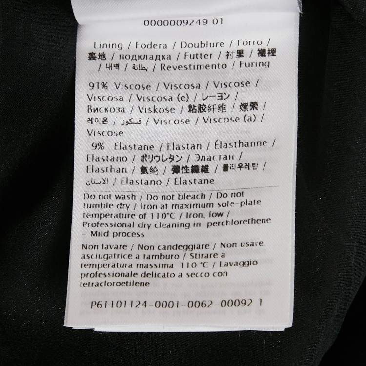 Pre Owned Valentino Black Crepe Keyhole Neck Detail Mini Dress S