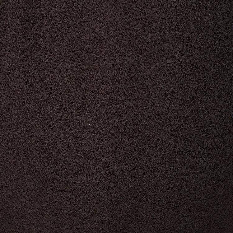 Pre Owned Valentino Brown Wool High Waist Inverted Pleat Skirt L