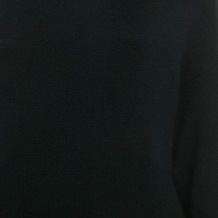 Pre Owned Valentino Black Cashmere One Shoulder Sweater XS