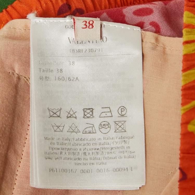 Pre Owned Valentino Multicolor Printed Silk Shorts S