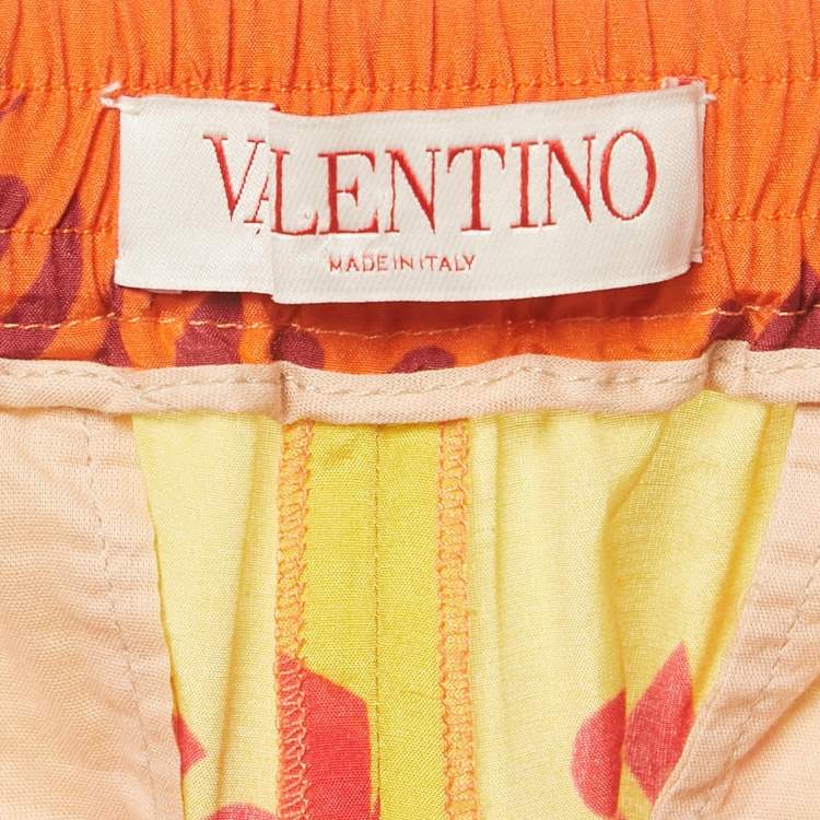 Pre Owned Valentino Multicolor Printed Silk Shorts S