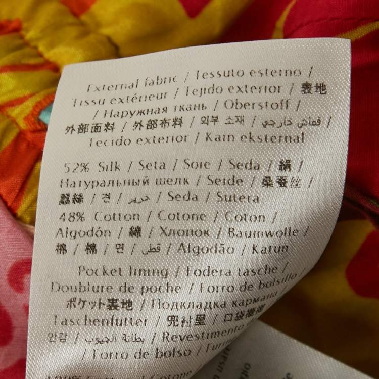 Pre Owned Valentino Multicolor Printed Silk Shorts S