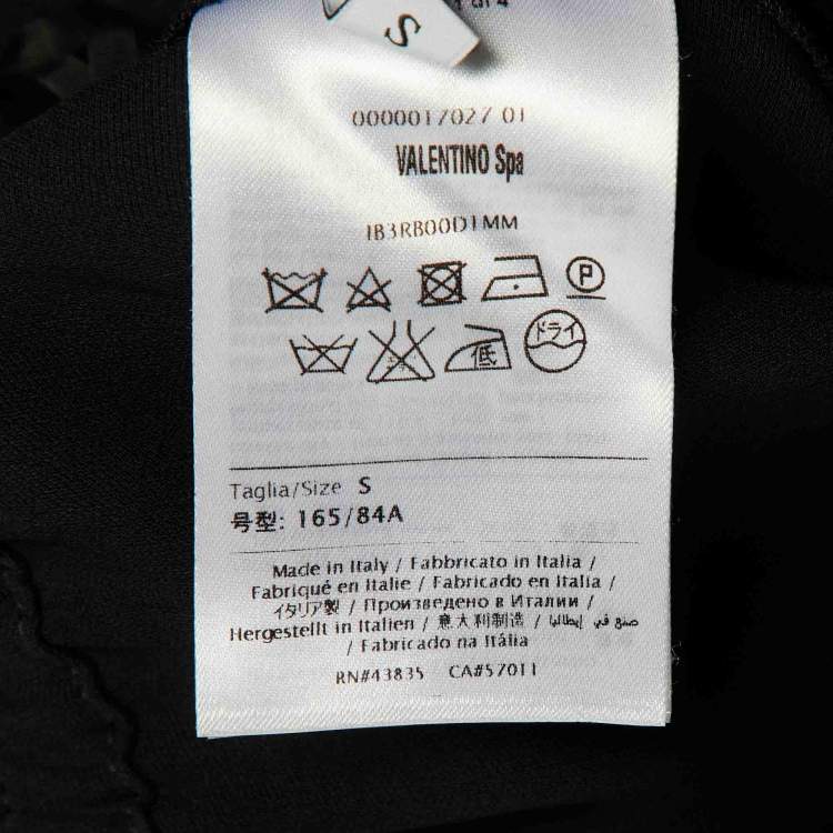 Pre Owned Valentino Black Silk Drawstring Trousers S 