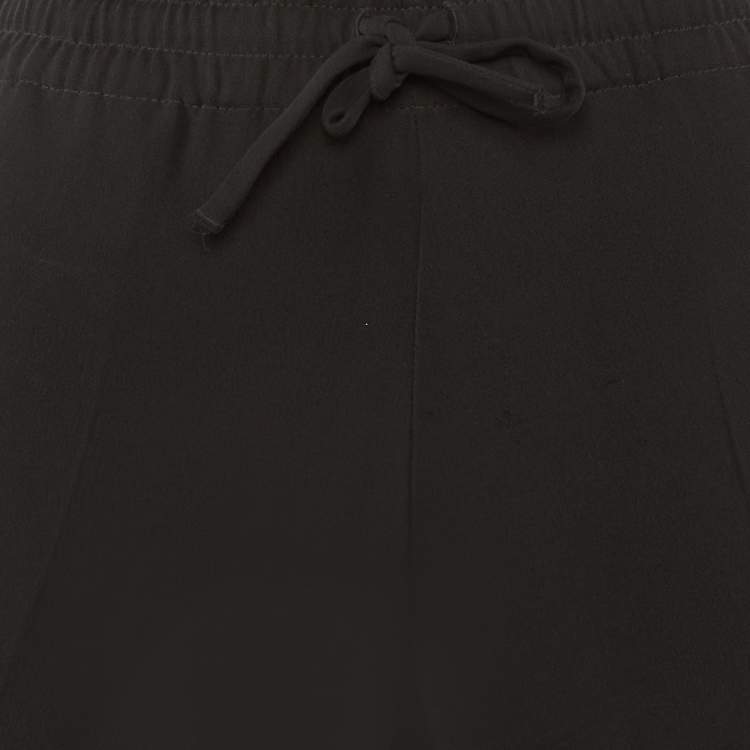 Pre Owned Valentino Black Silk Drawstring Trousers S 