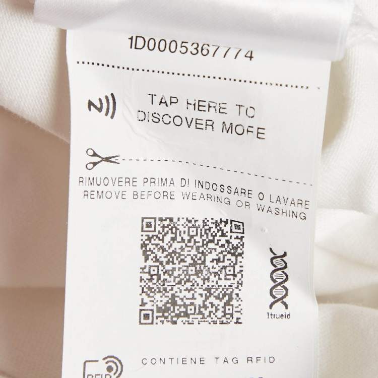 Pre Owned Valentino Garavani White Rockstud Jersey Crewneck T-Shirt S