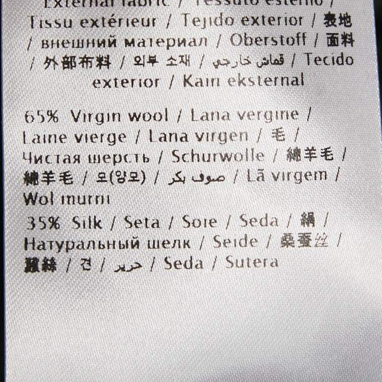 Pre Owned Valentino Black Wool Midi Skirt M