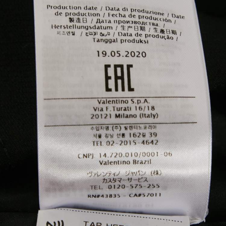 Pre Owned Valentino Black Wool Midi Skirt M