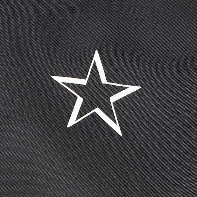 Pre Owned Valentino Black Logo Print Nylon Bomber Jacket S