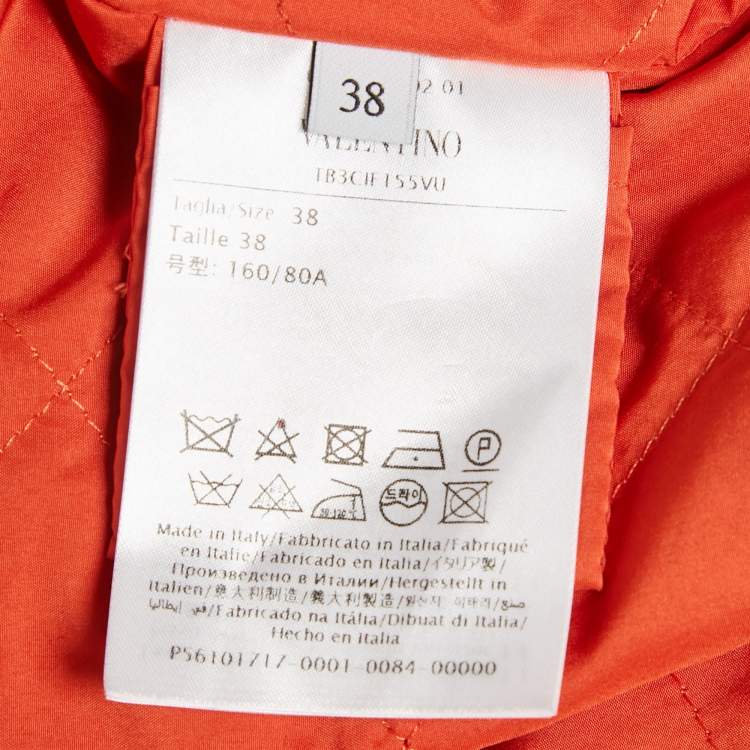 Pre Owned Valentino Black Logo Print Nylon Bomber Jacket S