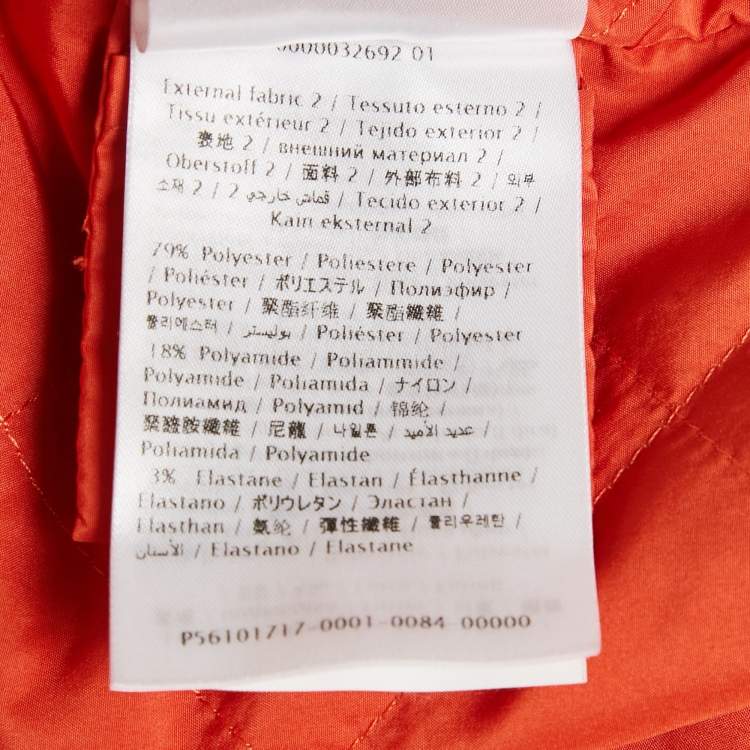 Pre Owned Valentino Black Logo Print Nylon Bomber Jacket S