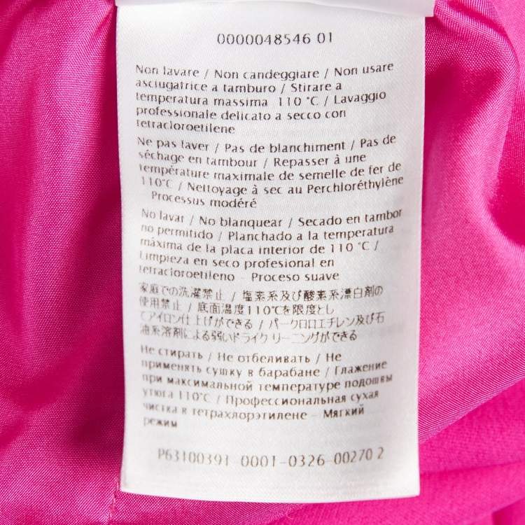 Pre Owned Valentino Pink Silk Drawstring Trousers L