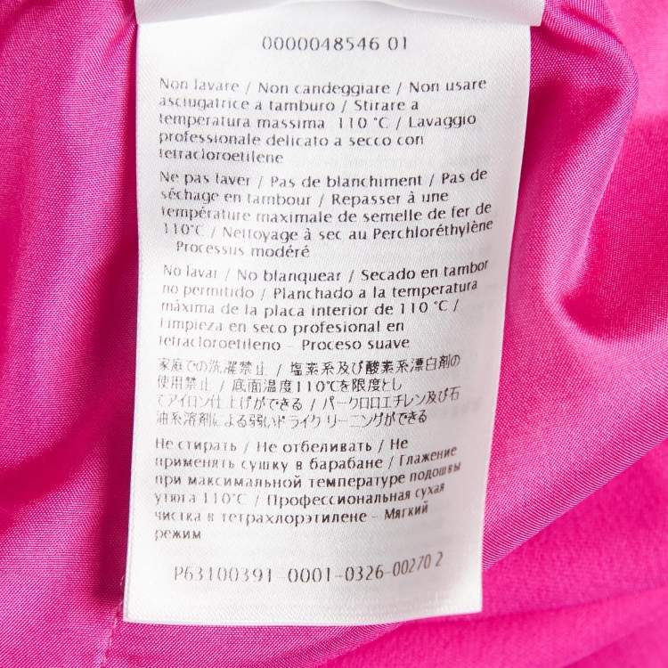 Pre Owned Valentino Pink Silk Drawstring Trousers L