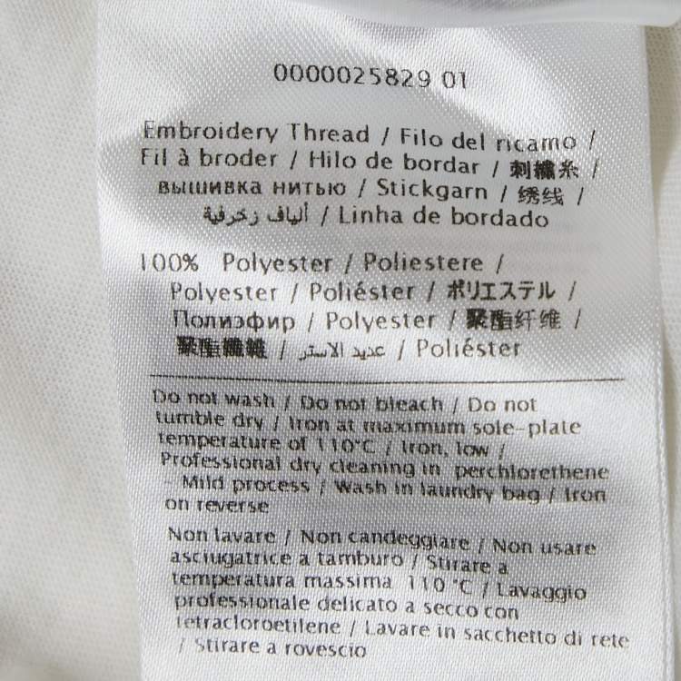 مملوكة مسبقًا Valentino White Butterfly Applique Jersey T-Shirt S