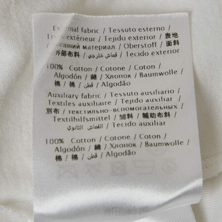 مملوكة مسبقًا Valentino White Butterfly Applique Jersey T-Shirt S